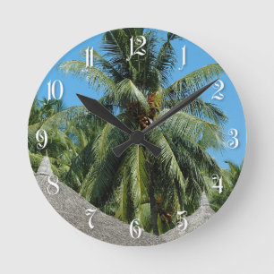 Horloge Ronde Cocotier