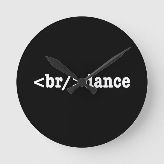 Horloge Ronde code HTML de rupture (Recto)