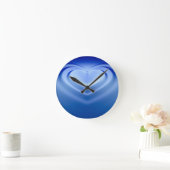 Horloge Ronde Coeur bleu (Maison)