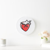 Horloge Ronde Cœur, Chat, Amour (Maison)