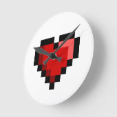 Horloge Ronde Coeur d'amour (Angle)