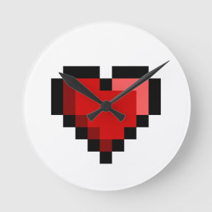 Horloge Ronde Coeur d'amour