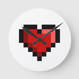 Horloge Ronde Coeur d'amour