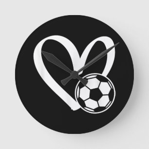 Horloge Ronde Coeur de balle de football