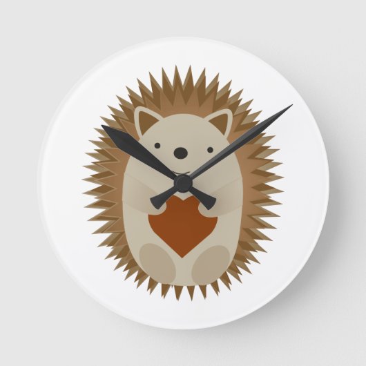 Horloge Ronde Coeur de hérisson (Recto)