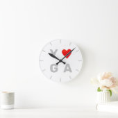 Horloge Ronde Coeur de yoga moderne (Maison)