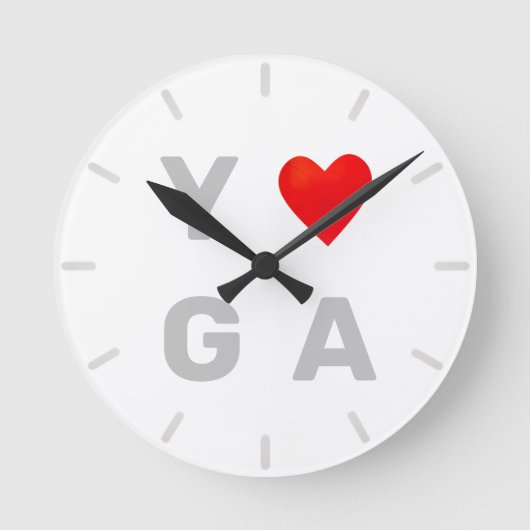 Horloge Ronde Coeur de yoga moderne (Recto)