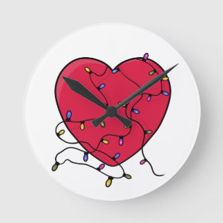 Horloge Ronde Coeur éclairé