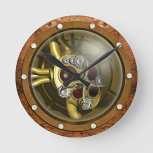 Horloge Ronde Coeur mécanique de Steampunk