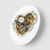 Horloge Ronde Coeur vapeur avec un manomètre (Angle)