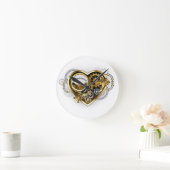 Horloge Ronde Coeur vapeur avec un manomètre (Maison)