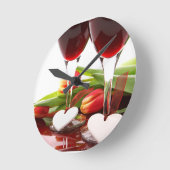 HORLOGE RONDE COEURS D'AMOUR (Angle)