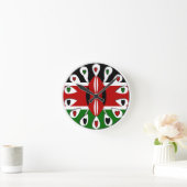 Horloge Ronde Coeurs du Kenya (Maison)