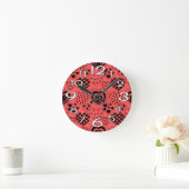 Horloge Ronde Coeurs répétitifs (Maison)