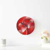 Horloge Ronde Coeurs rouges (Maison)