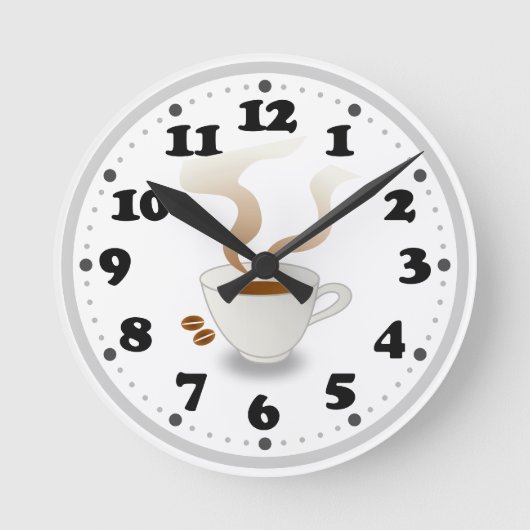 Horloge Ronde Coffe (homonymie) | Cute Kitchen Toxits (Recto)