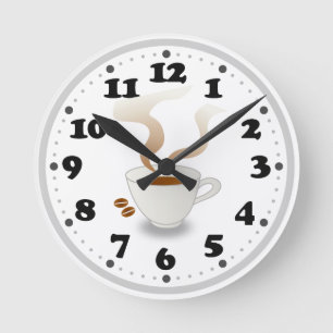 Horloge Ronde Coffe (homonymie)   Cute Kitchen Toxits