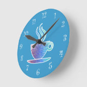 Horloge Ronde Coffee Kitchen Wall Clocks (Angle)