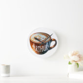 Horloge Ronde coffee o'clock (Maison)