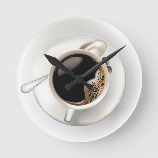 Horloge Ronde Coffee Time Wall Clock (Recto)