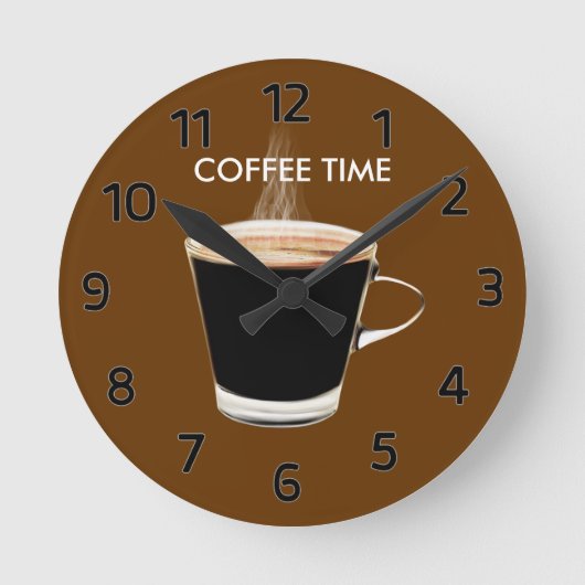 Horloge Ronde Coffee Time Wall Clock (Recto)