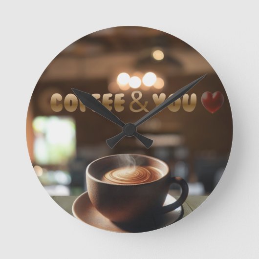 Horloge Ronde Coffee & You Wall Clock (Recto)