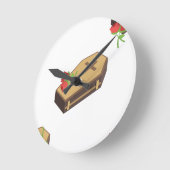 Horloge Ronde coffin emojis (Angle)
