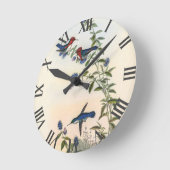 Horloge Ronde Colibri vintage par John Gould (Angle)