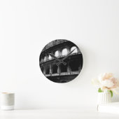 Horloge Ronde Colisée noire blanche Empire romain (Maison)