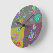 Horloge Ronde Collage de libellules (Angle)
