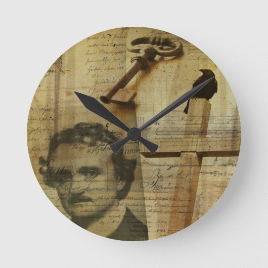 Horloge Ronde Collage de Poe (Recto)