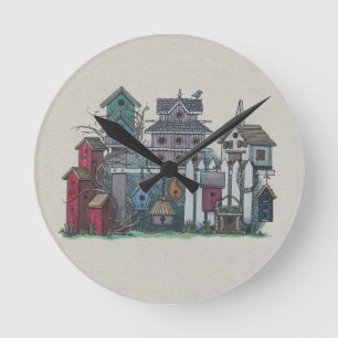 Horloge Ronde Collection Birdhouse