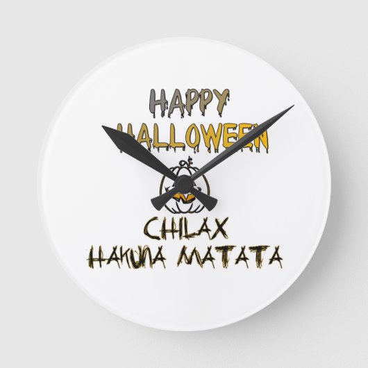 Horloge Ronde Collection Chill et Relaxe Joy Halloween (Recto)