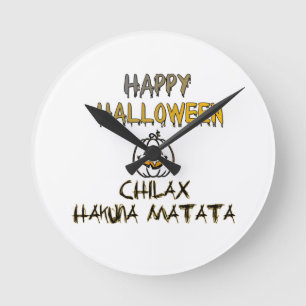 Horloge Ronde Collection Chill et Relaxe Joy Halloween