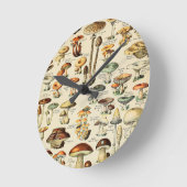Horloge Ronde Collection de champignons (Angle)