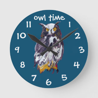 Horloge Ronde Collection de manie de hibou