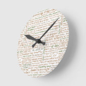 Horloge Ronde Collection Insultes Shakespeare (Angle)