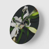 Horloge Ronde Collection Irlandaise de laiton et de fleurs (Angle)