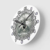 Horloge Ronde Colley barbu orné (Angle)