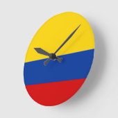 Horloge Ronde colombia flag (Angle)