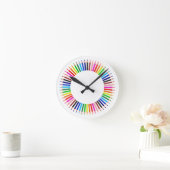 Horloge Ronde Colored Pencil (Maison)