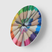Horloge Ronde Colored Pencils clock (Angle)