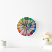 Horloge Ronde Colored Pencils clock (Maison)