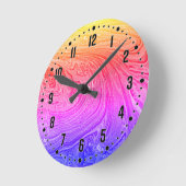 Horloge Ronde Colorful Abstract (Angle)