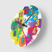 Horloge Ronde Colorful art clock (Angle)
