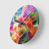 Horloge Ronde Colorful Bokeh Lightning (Angle)