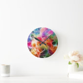 Horloge Ronde Colorful Bokeh Lightning (Maison)