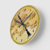 Horloge Ronde Colorful Clarinet (Angle)