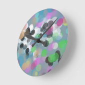 Horloge Ronde Colorful Confeti (Angle)