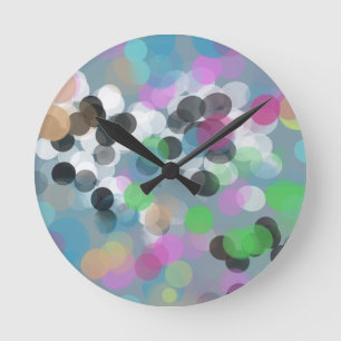 Horloge Ronde Colorful Confeti